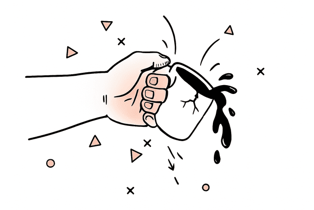 Hand showing weakness and dropping objects